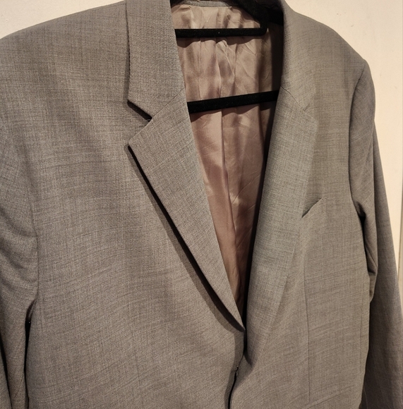 Theory Men's Gray Wool Blazer 2 Button Suit Jacket Sz  44L Prom Event Career - Picture 2 of 8